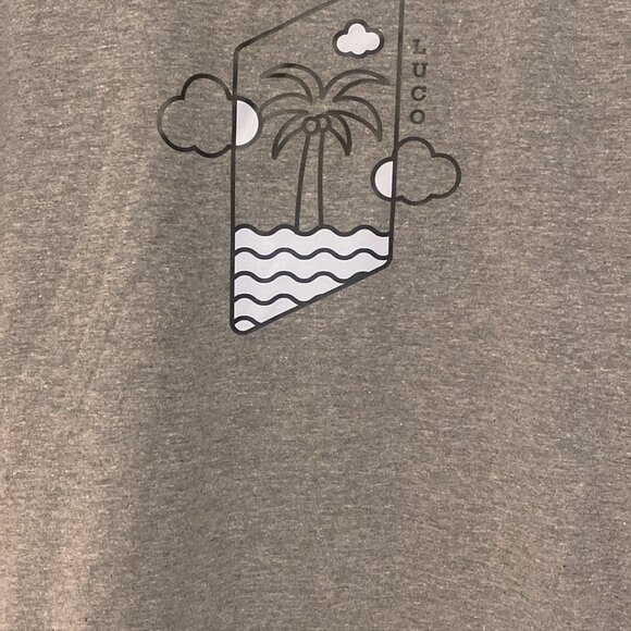 NEVER USED - Heather dark grey Palm Paradise Tee - LuCo - Picture 3 of 3